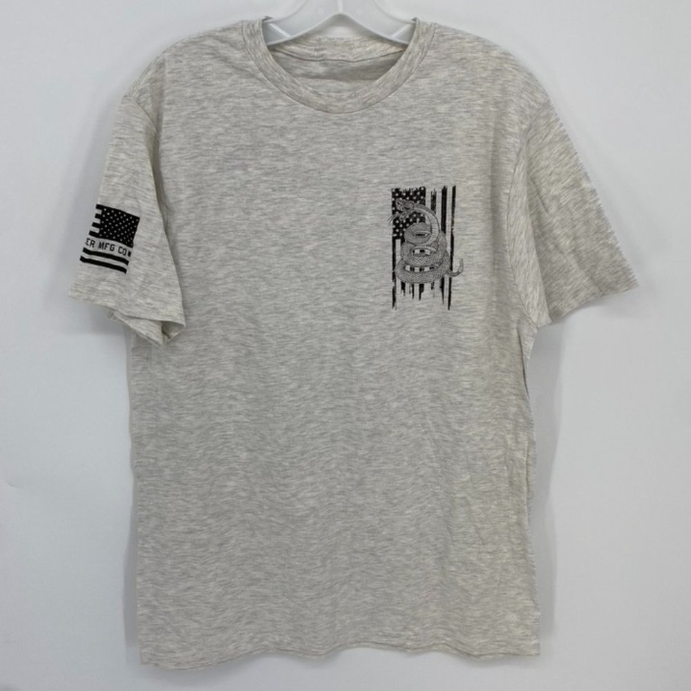 Howitzer Mens White Flag and Snake T-Shirt